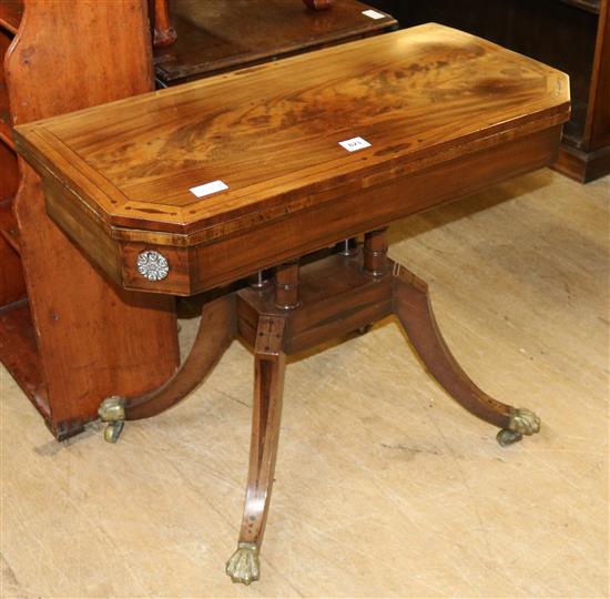 Regency mahogany card table